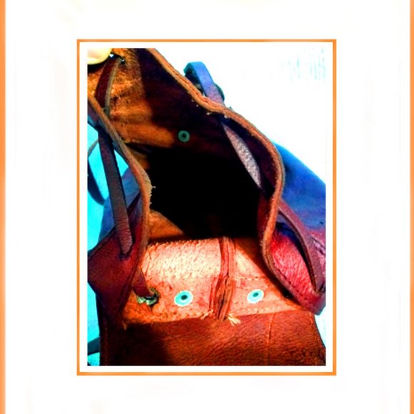 New Rare & Unique High End Leather Backpack Made in Italy